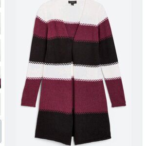 Fortune + Ivy Adeline ColorBlock Long Sleeve Cardigan sweater 🤍 Size L